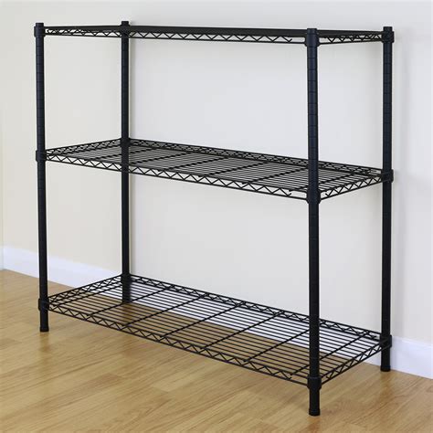 storage racks with metal shelves